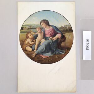 Vtg 60s National Gallery of Art Postcard The Alba Madonna, Raphael, Christ Mary